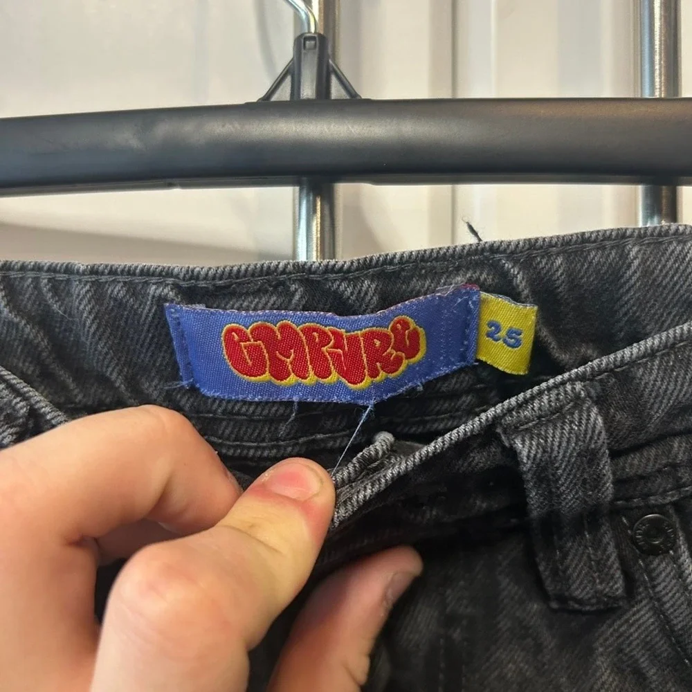Empyre Loose Fit Skate Jeans Black Denim Boys Size 25 Streetwear Baggy Pants